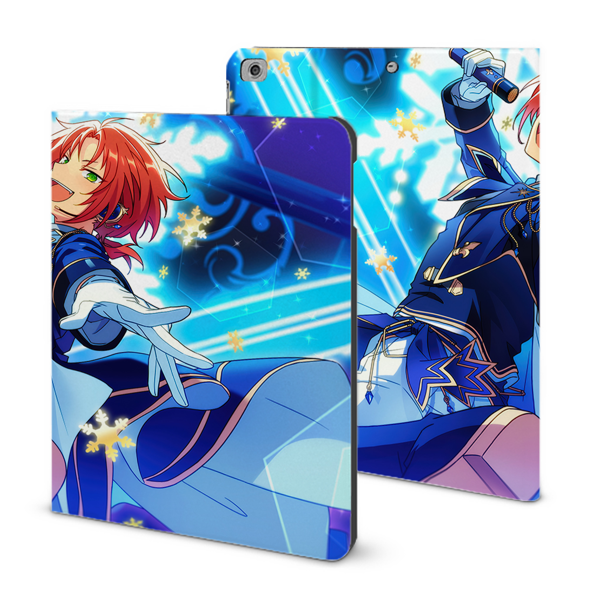 （画像用） あんさんぶるスターズ! Ensemble Stars IPad ケース ブック型 PUレザー TPU 耐衝撃 軽量 薄型 ペン収納なし 全面保護 IPad 各モデル対応